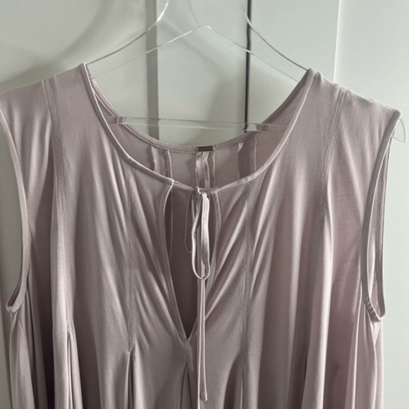 Free‎ People Sasha Tunic Top Lilac Purple Oversized Pintuck Size XS - Picture 6 of 13